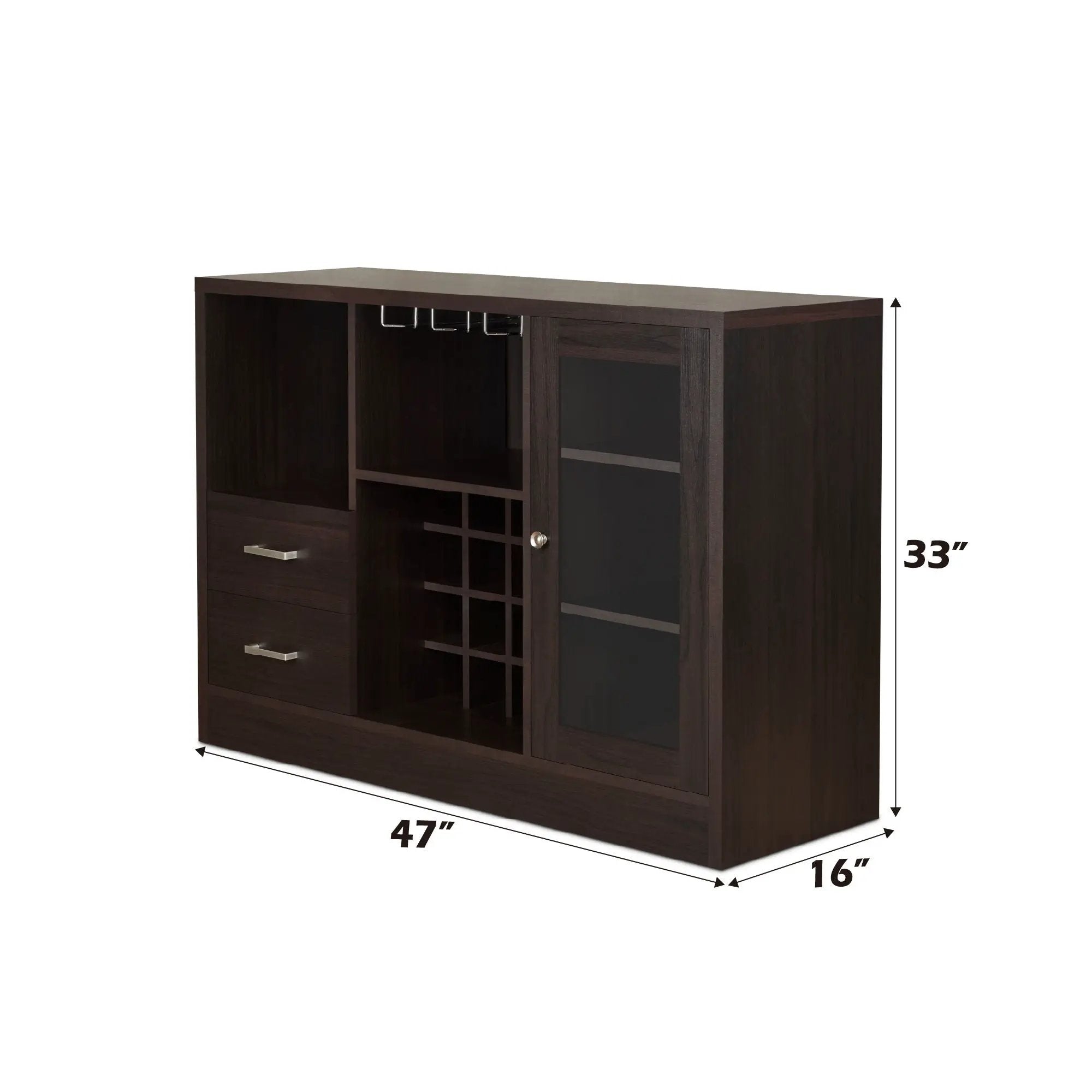 Hazen Wine Cabinet III - Espresso by HouseOfZazla