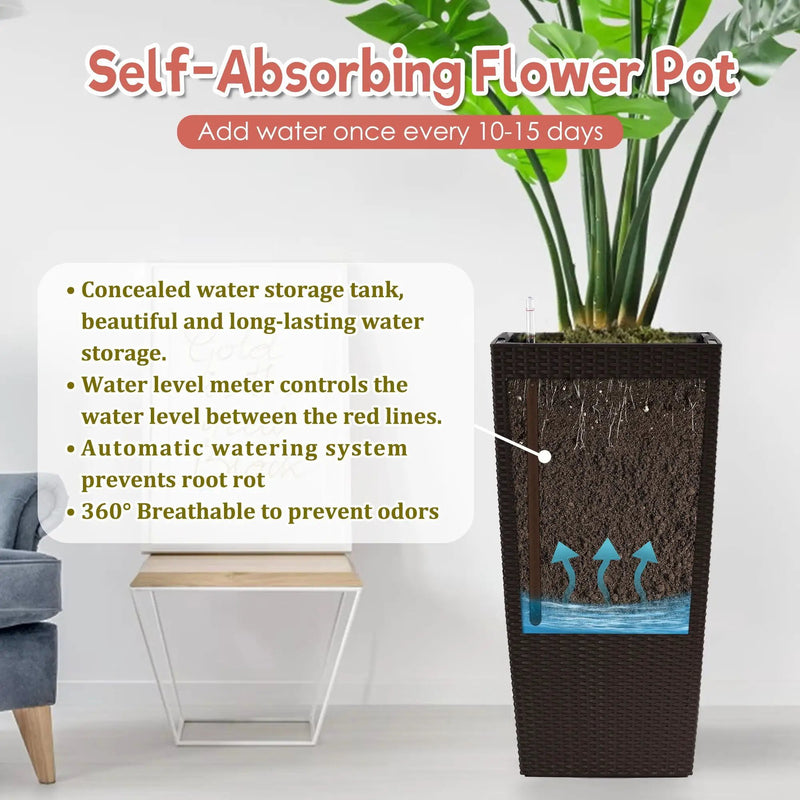 Indoor Outdoor Planter With Automatic Watering System by Unique Piece Furniture