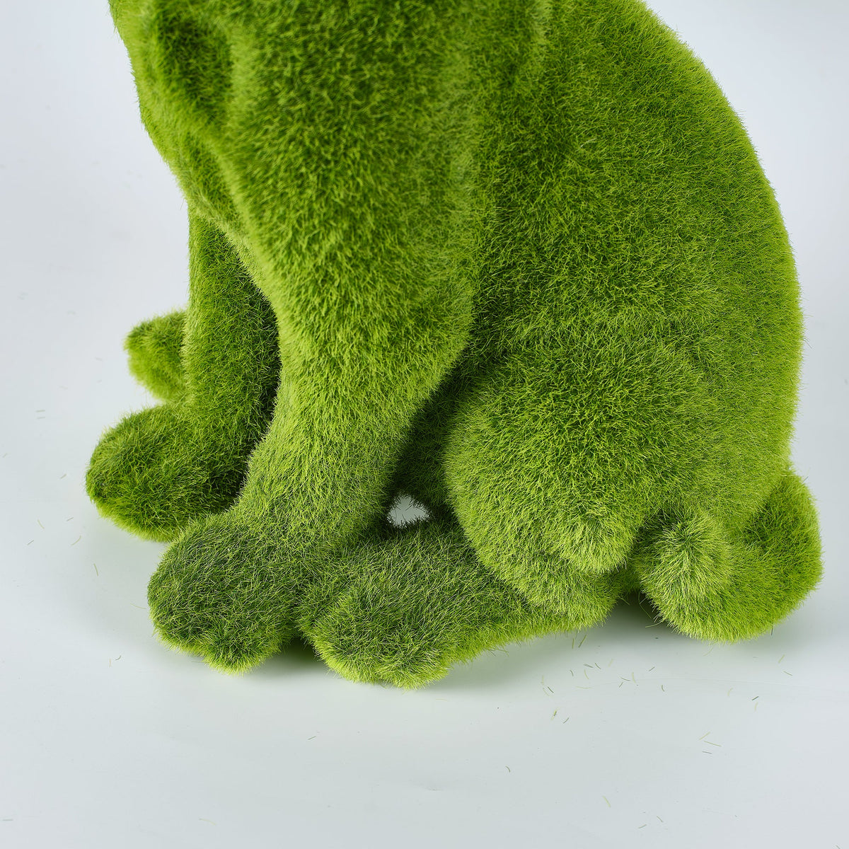 Flocked Dog Garden Statue with Weather Resistance - Green, photo 2 of 9
