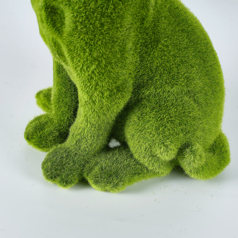 Flocked Dog Garden Statue with Weather Resistance - Green, photo 2 of 9