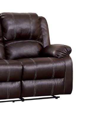 Zuriel Synthetic Recliner Loveseat with Manual Recline - Black or Dark Brown, photo 6 of 8