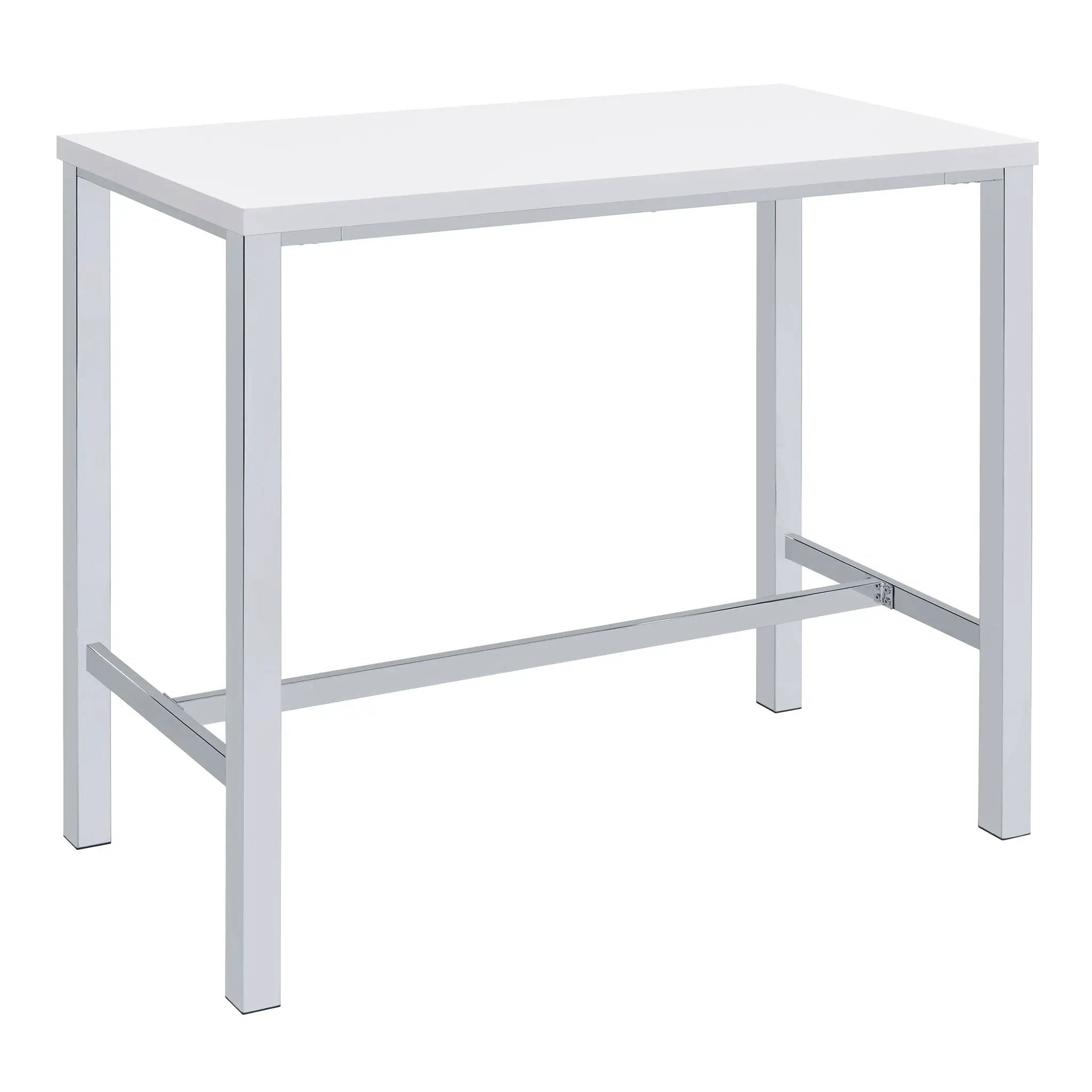 Natividad 5-piece Pub Height Bar Table Set White High Gloss by Unique Piece Furniture
