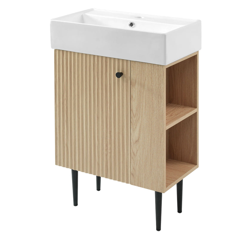 Bathroom Vanity, Combo Cabinet, Bathroom Storage Cabinet, Single Ceramic Sink by HouseOfZazla