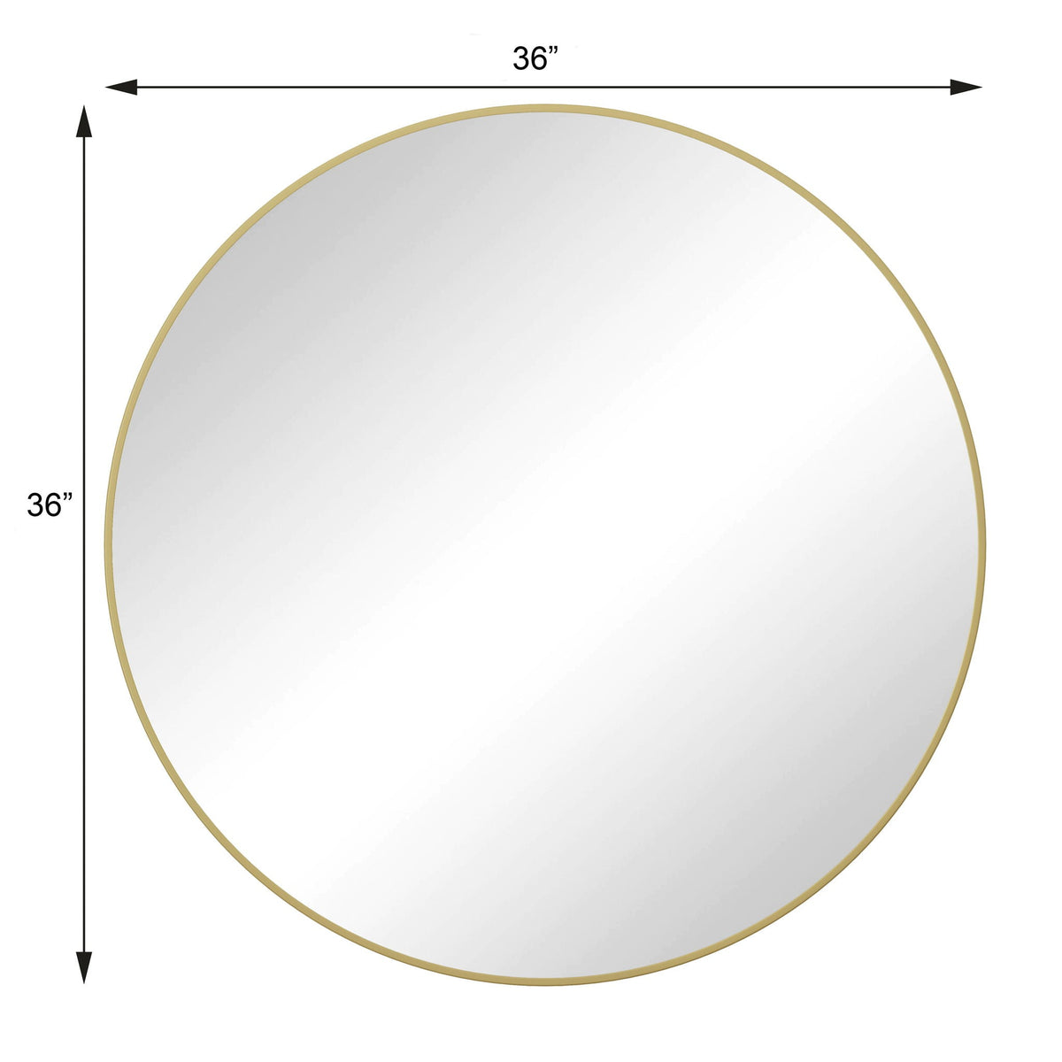 Metal Framed Circular Wall Mirror with Modern Design - Black or Gold, photo 34 of 40