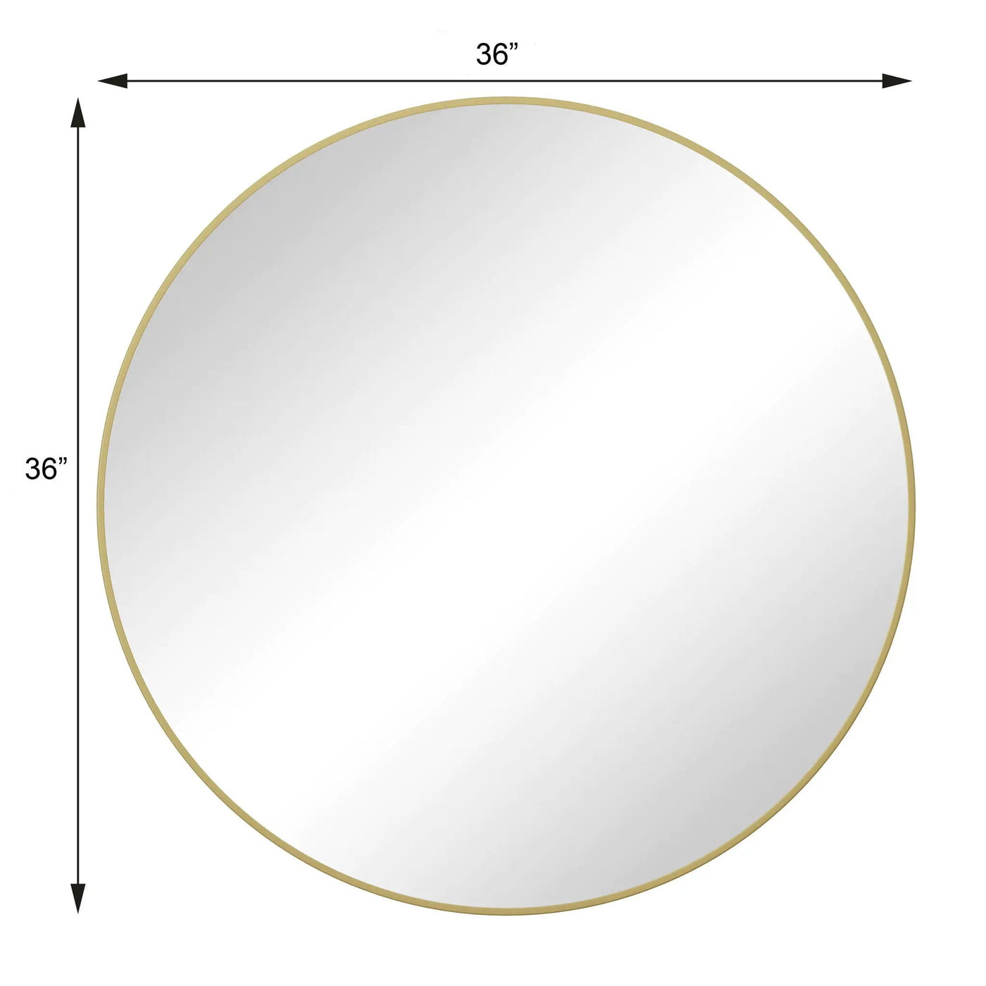 Wall Circular Mirror Metal Framed Mirror Round Vanity Mirror Dressing Mirror, For Bathroom, Living Room, Bedroom Wall Decor by Unique Piece Furniture