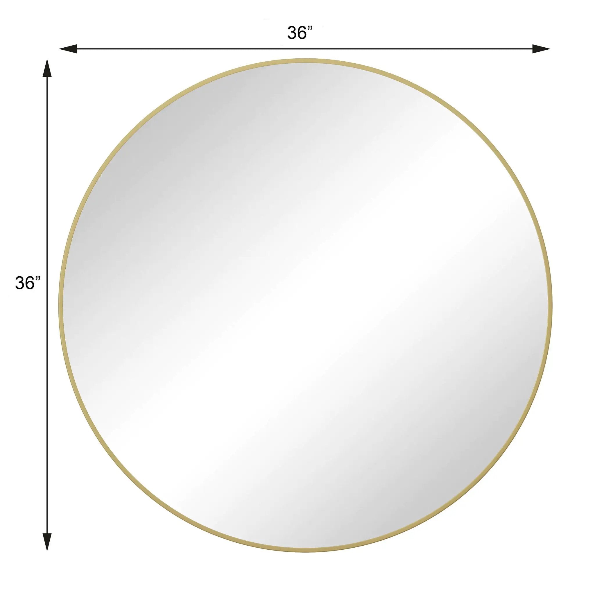 Wall Circular Mirror Metal Framed Mirror Round Vanity Mirror Dressing Mirror, For Bathroom, Living Room, Bedroom Wall Decor by HouseOfZazla