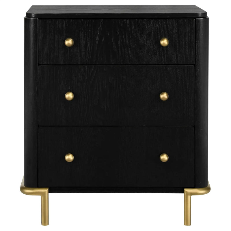 Arini 3-drawer Nightstand Black by Unique Piece Furniture