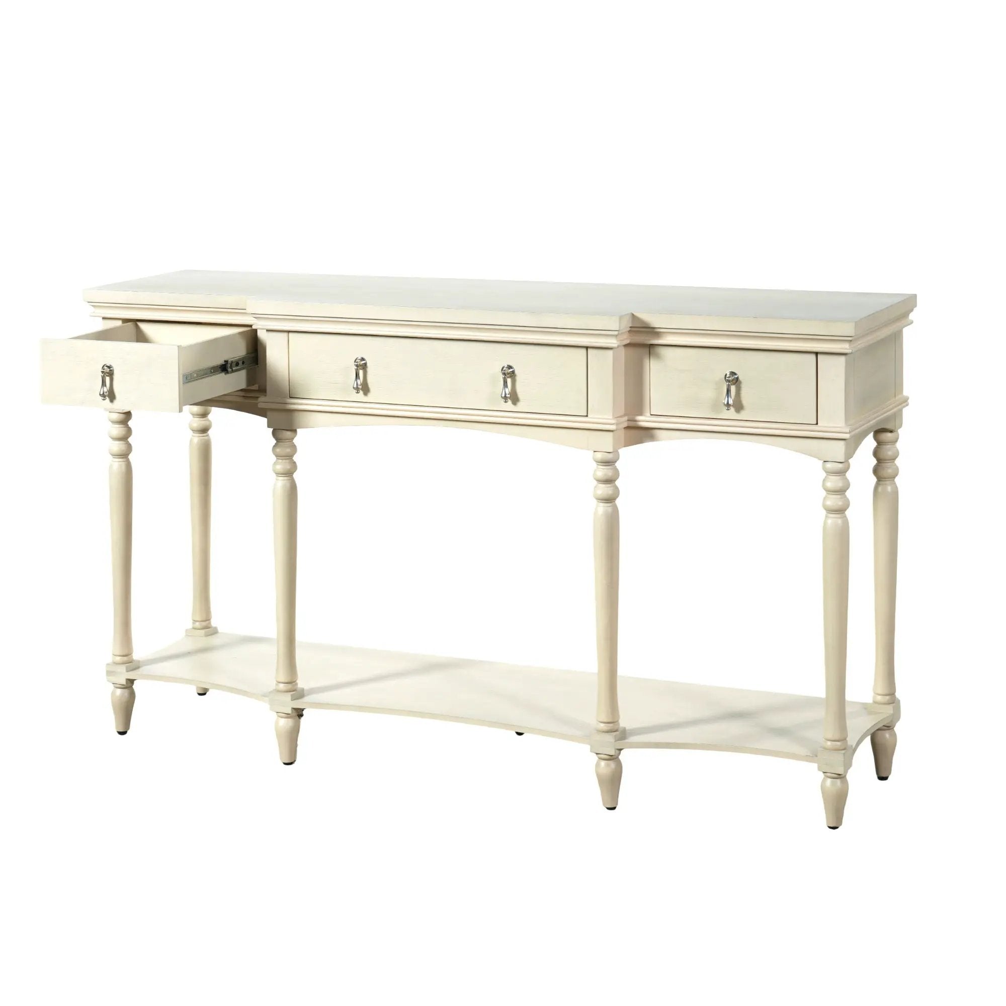 Retro Console Table With 3 Soft Close Drawers by HouseOfZazla