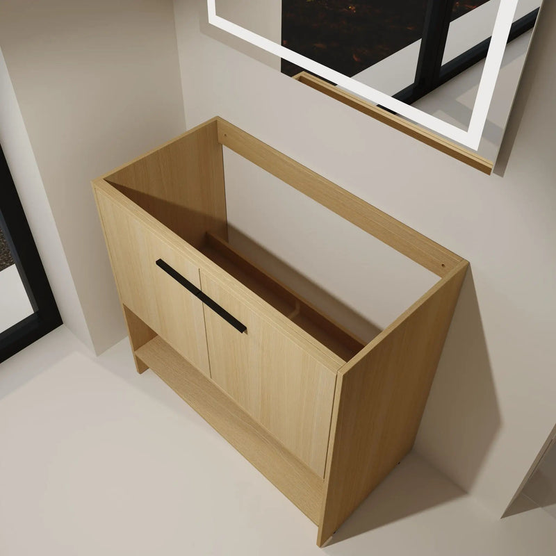 Modern Freestanding Bathroom Vanity With 2 Doors by Unique Piece Furniture