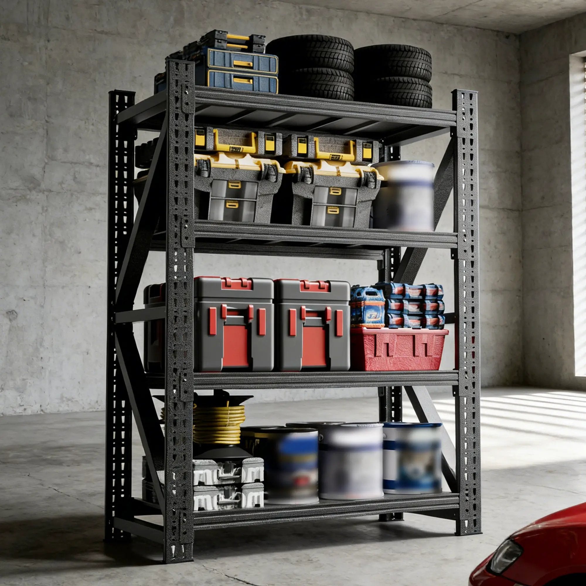 Heavy Duty Metal Adjustable Garage Shelves by HouseOfZazla