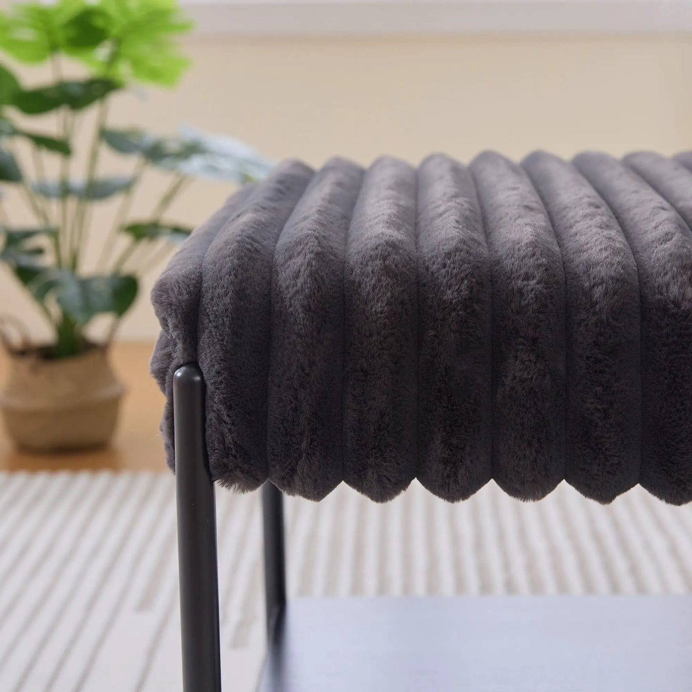 Upholstered Ottoman Coffee Table Foot Rest With Open Storage by HouseOfZazla