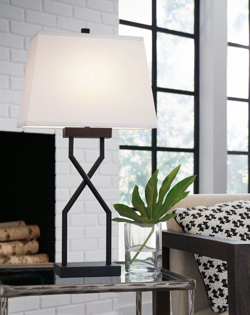 Brookthrone - Metal Table Lamp (Set of 2) - Black by Unique Piece Furniture