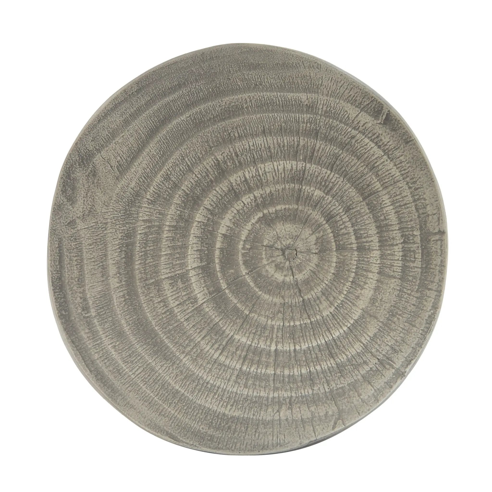 Hollow Side Table Wood-Like Texture Grey by HouseOfZazla