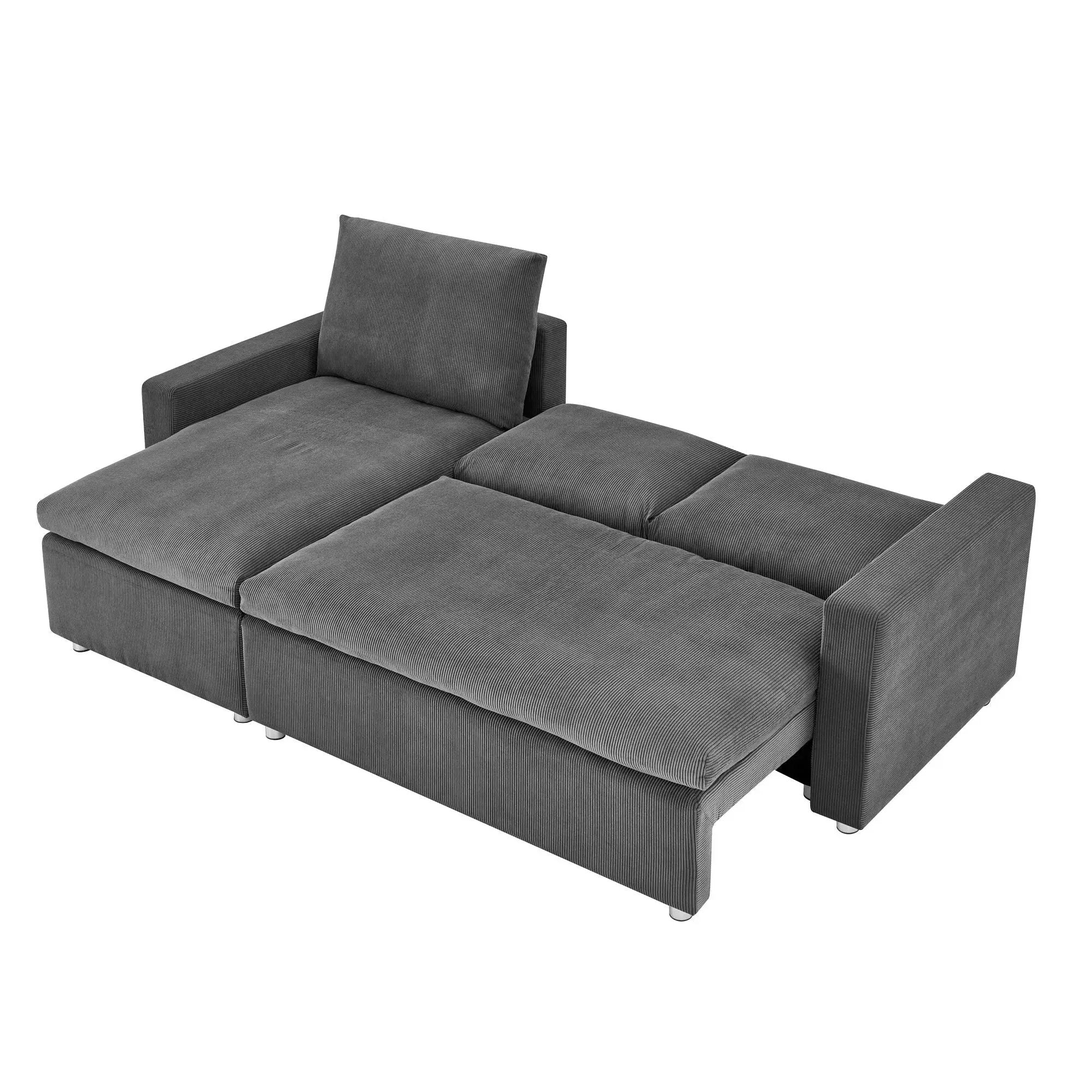 Convertible L Shaped Sleeper Sofa Bed With Reversible Chaise And Storage by Unique Piece Furniture