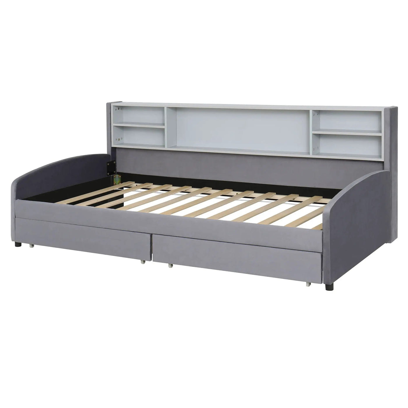 Luxurious Upholstered Platform Bed With Storage Drawers by HouseOfZazla