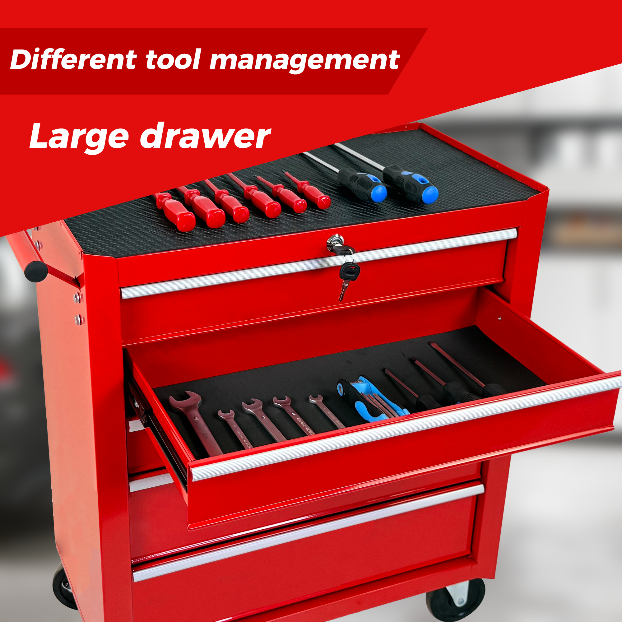 5-Drawer Rolling Tool Chest with Lock & Key by HouseOfZazla