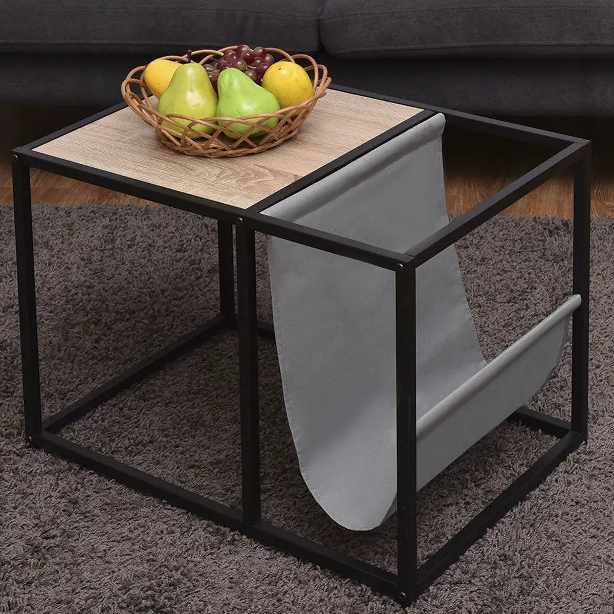 End Table Side Accent Metal Magazine Organizer by DirectDeals
