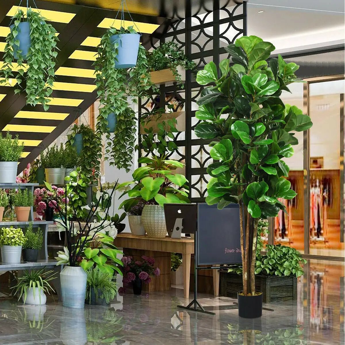 6-Feet Artificial Indoor-Outdoor Home Decorative Planter by DirectDeals