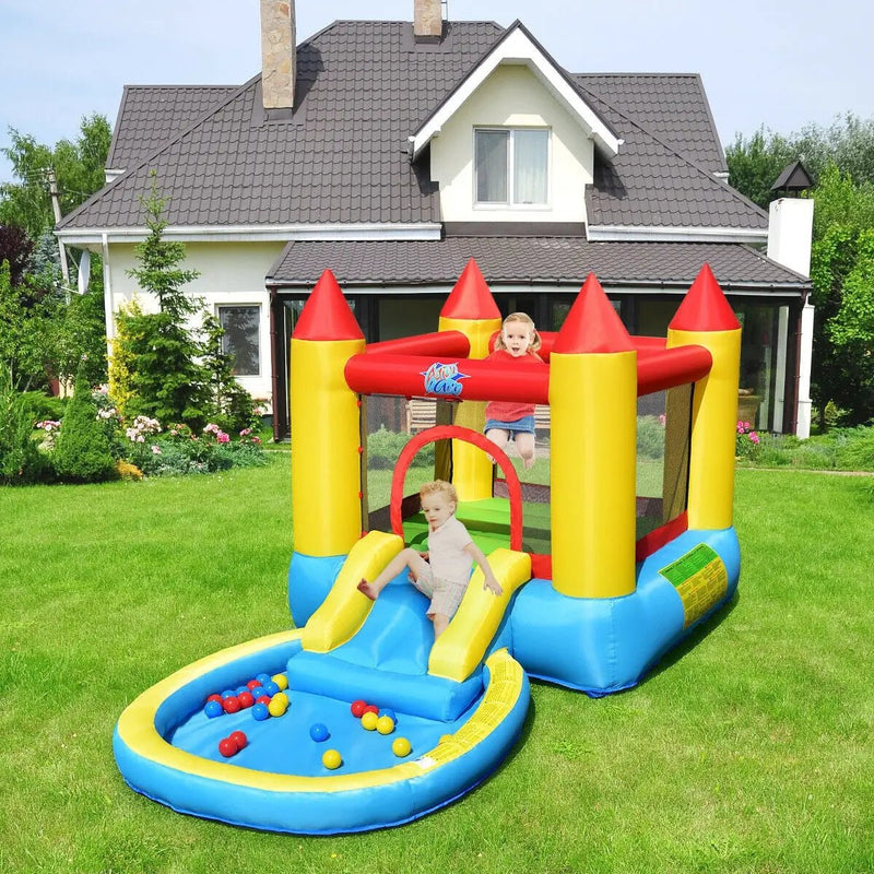Inflatable Kids Slide Bounce House with 580w Blower by DirectDeals