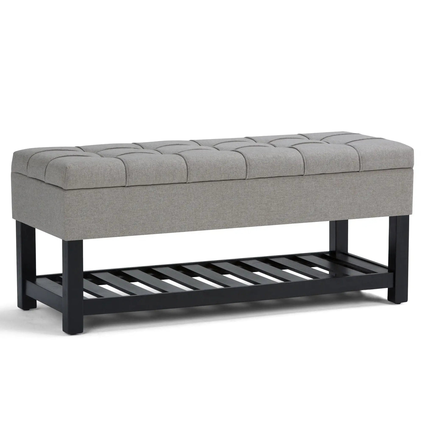 Saxon - Upholstered Transitional Storage Ottoman Bench by HouseOfZazla