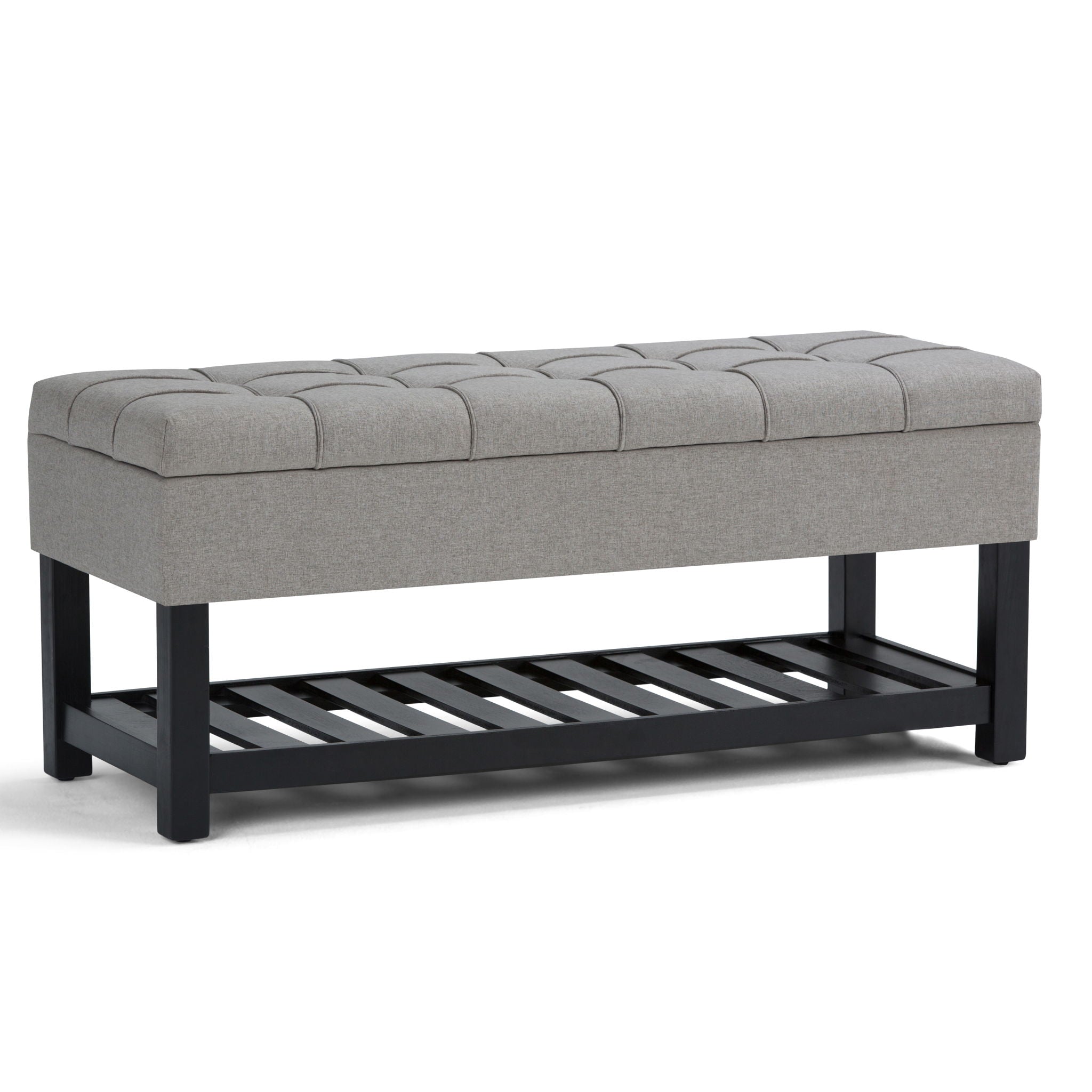 Saxon - Upholstered Transitional Storage Ottoman Bench by HouseOfZazla