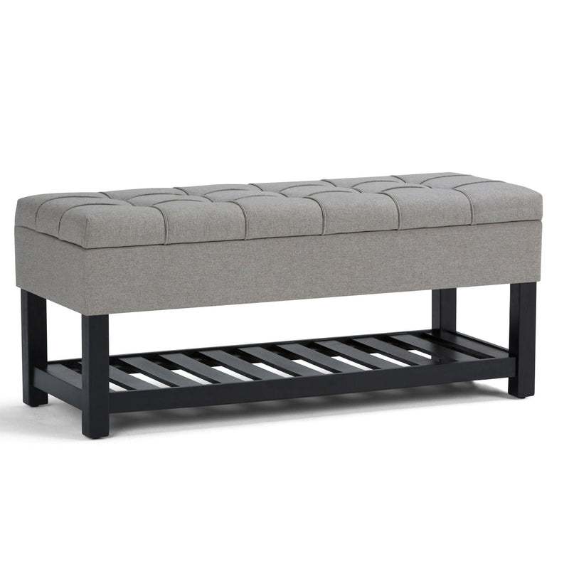 Saxon - Upholstered Transitional Storage Ottoman Bench by HouseOfZazla