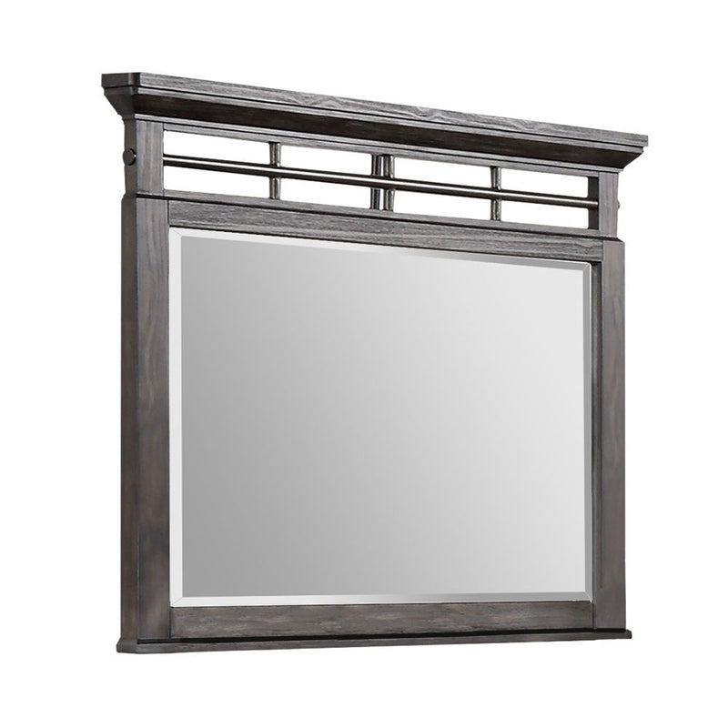 Mahogany Mirror with Solid Wood Frame - Mahogany, photo 4 of 5