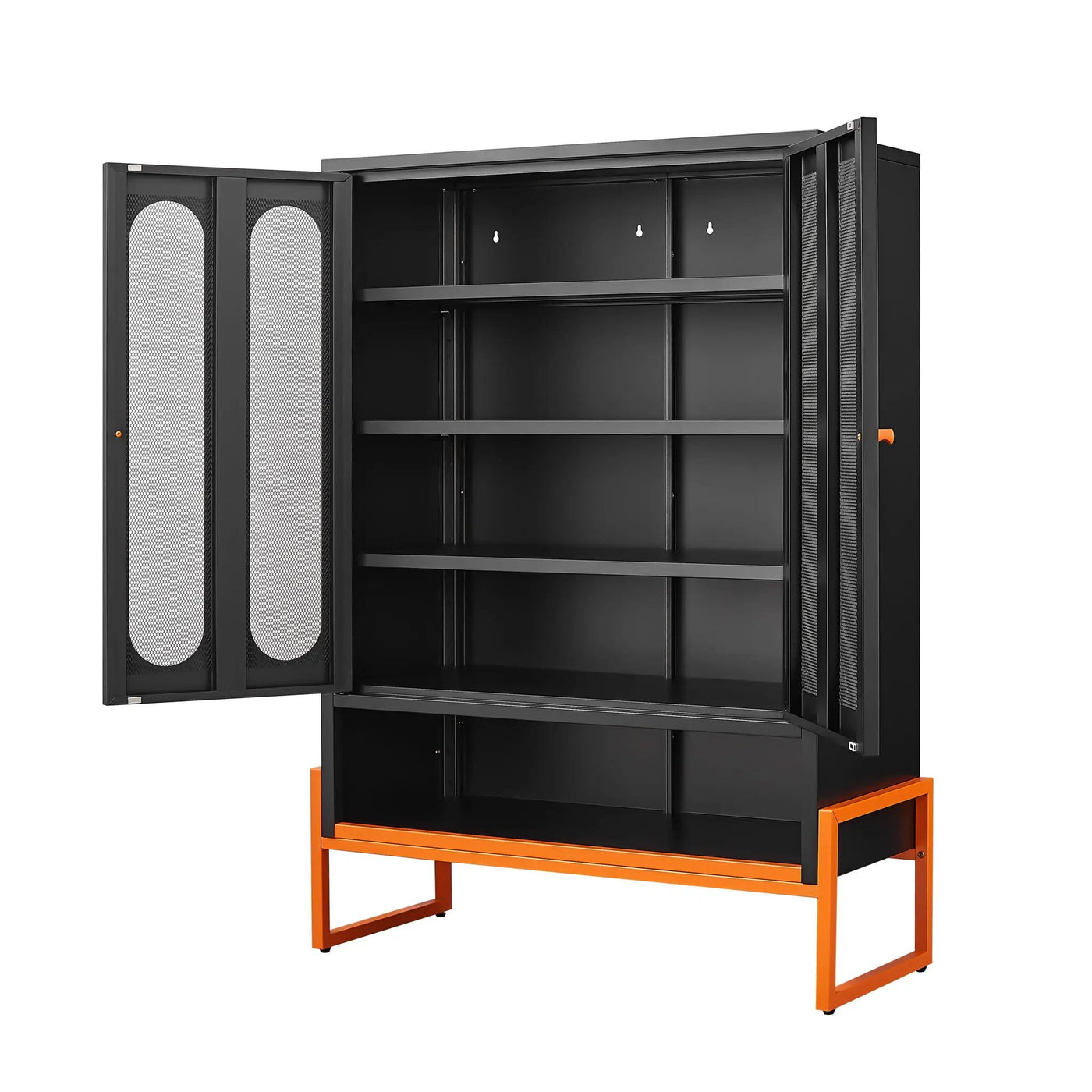 Modern Metal Shoe Cabinet With DoublebSided Doors And Adjustable Partitions by HouseOfZazla