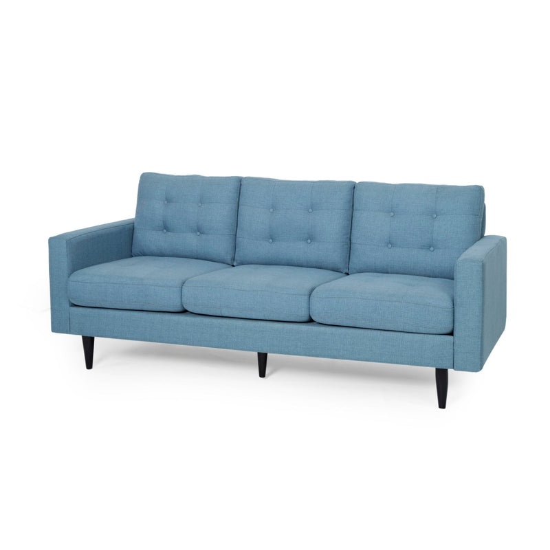 Jenny Contemporary Tufted Fabric 3 Seater Sofa by HouseOfZazla