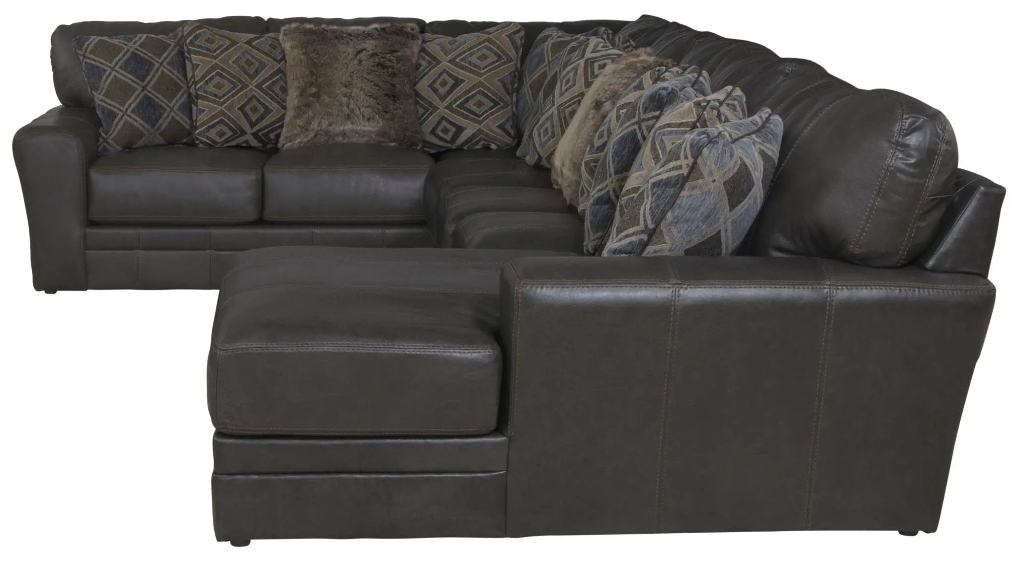 Denali - Italian Leather Match Sectional by Unique Piece Furniture