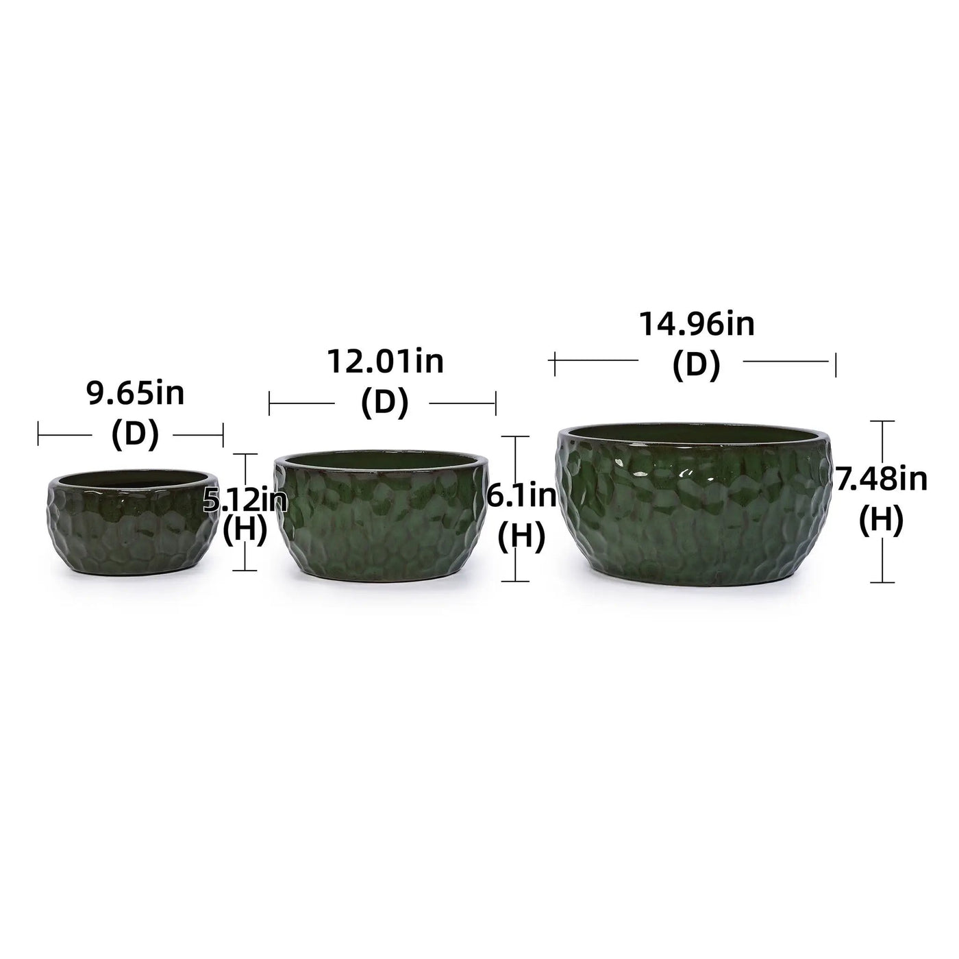 3 Pieces Ceramic Flowerpot by HouseOfZazla