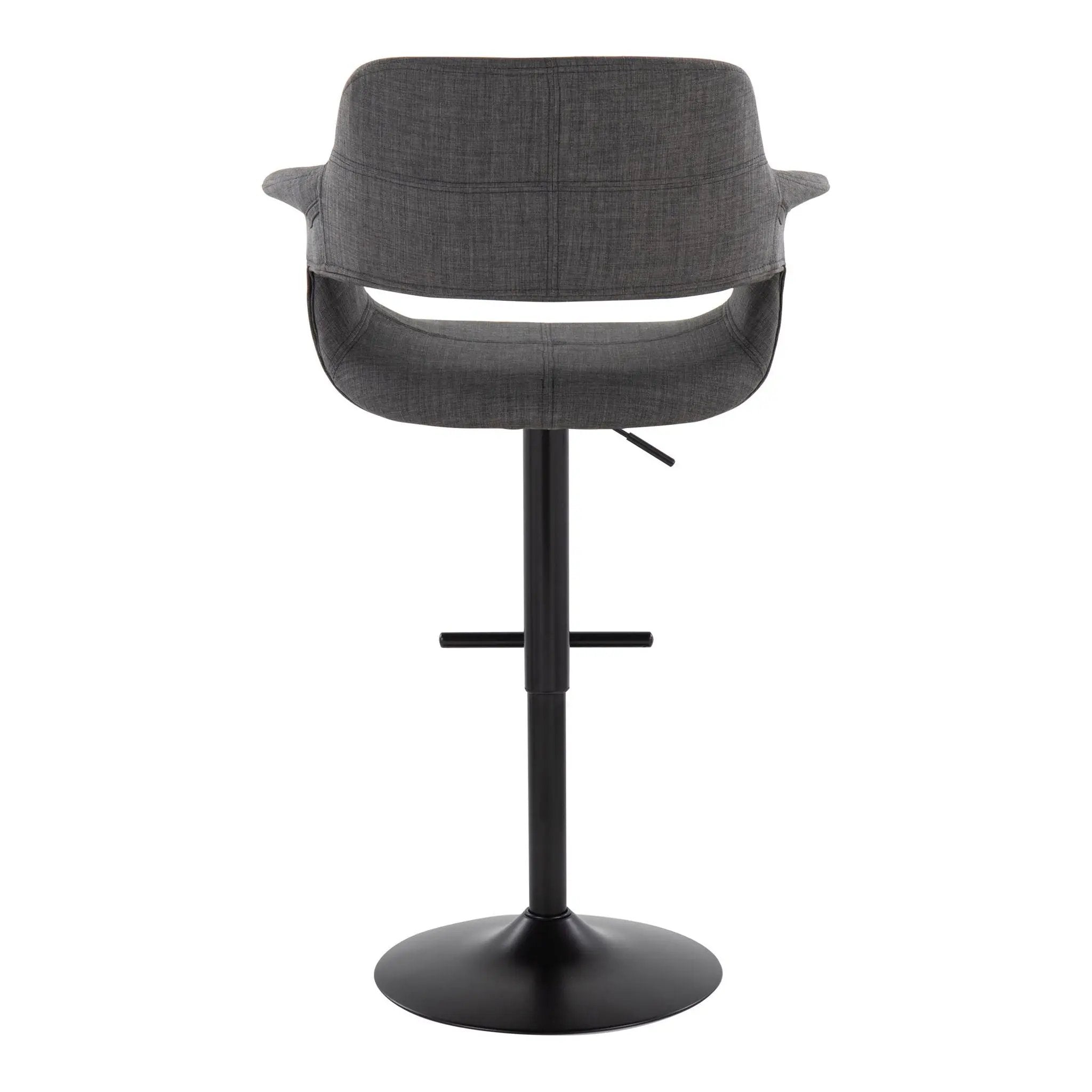 Vintage Flair - Mid Century Modern Adjustable Barstool With Straight T Footrest (Set of 2) by Unique Piece Furniture