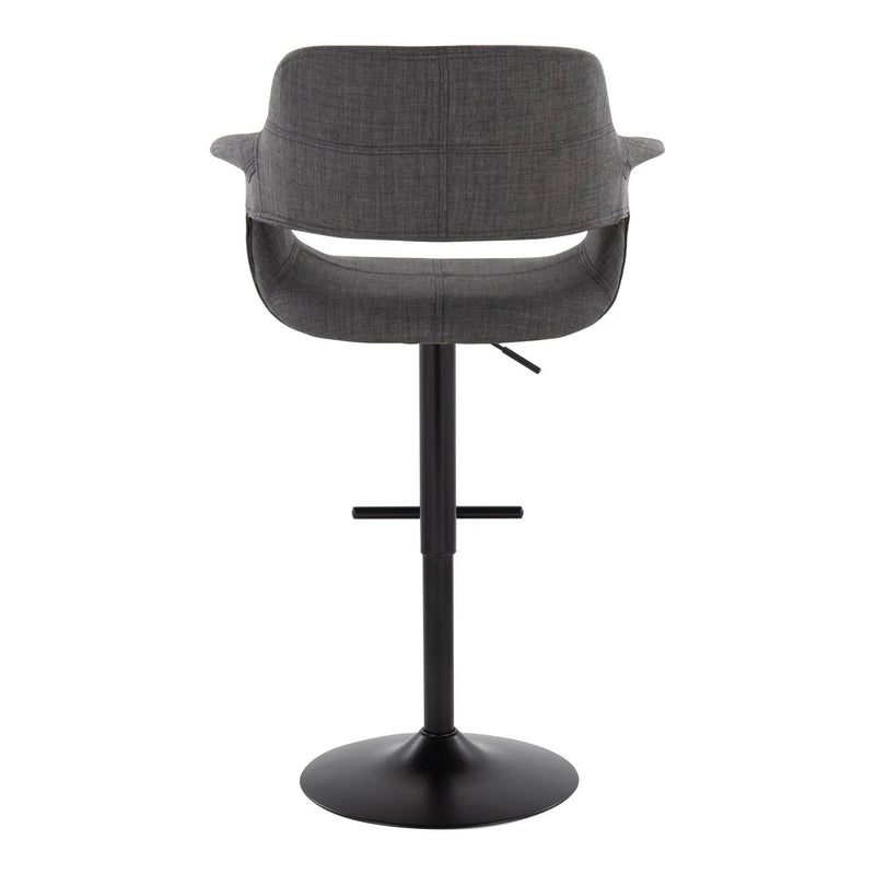 Vintage Flair - Mid Century Modern Adjustable Barstool With Straight T Footrest (Set of 2) by Unique Piece Furniture