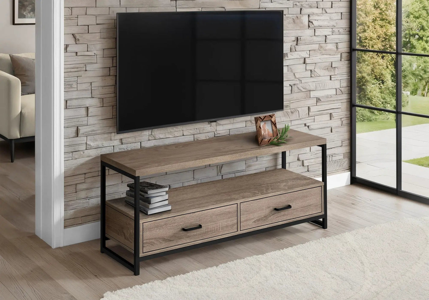 TV Stand Console Media Entertainment Center with Storage Drawers by HouseOfZazla