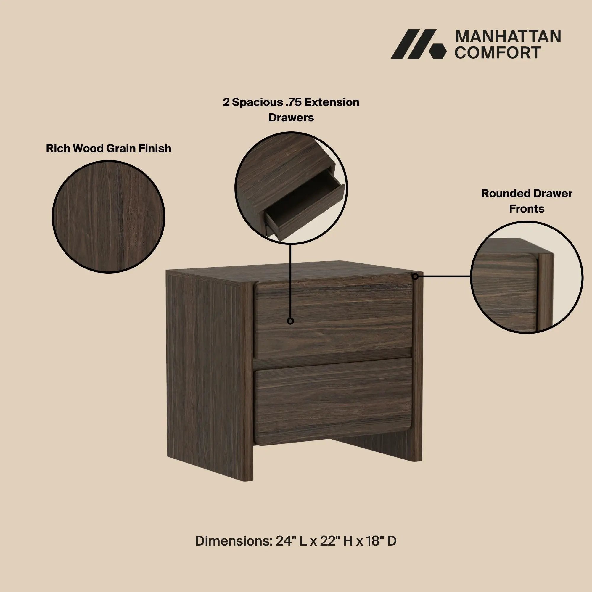 Linda - Nightstand by HouseOfZazla
