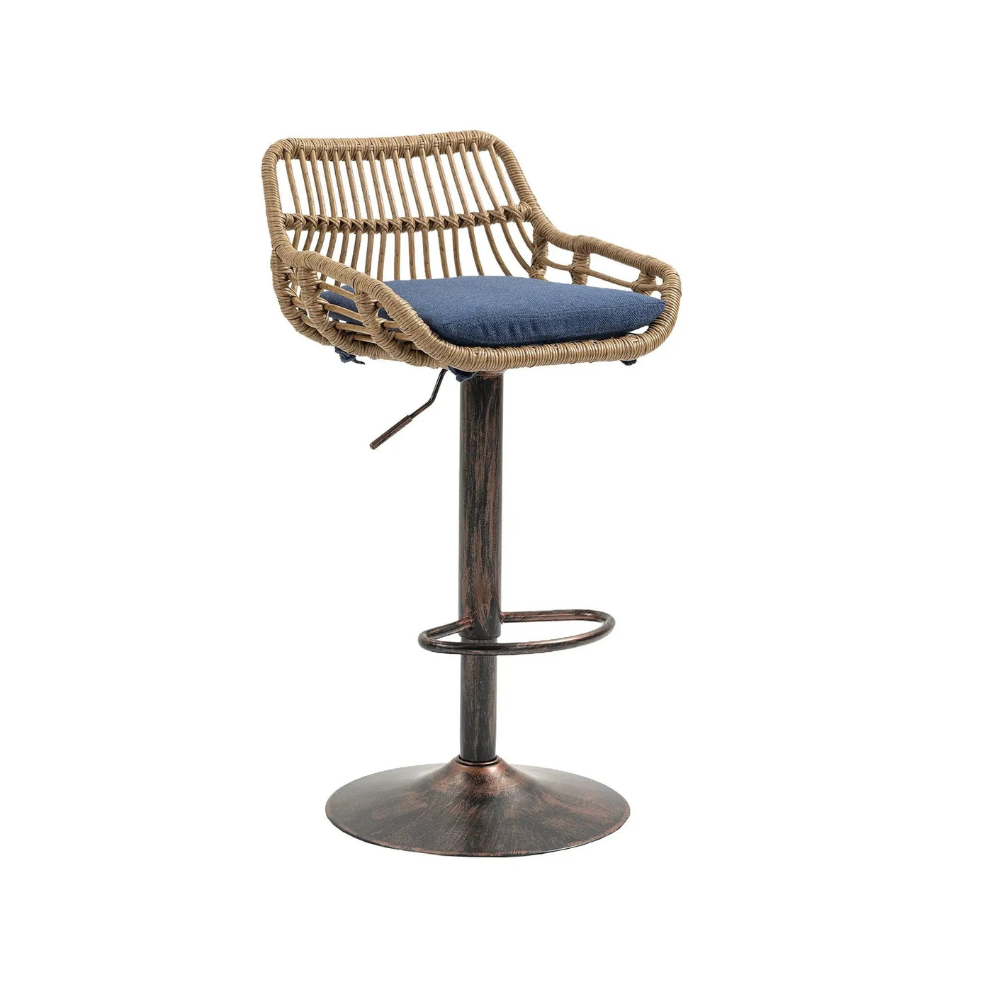 Modern Swivel Bar Stools Adjustable Counter Chairs With Footrest (Set of 2) by Unique Piece Furniture