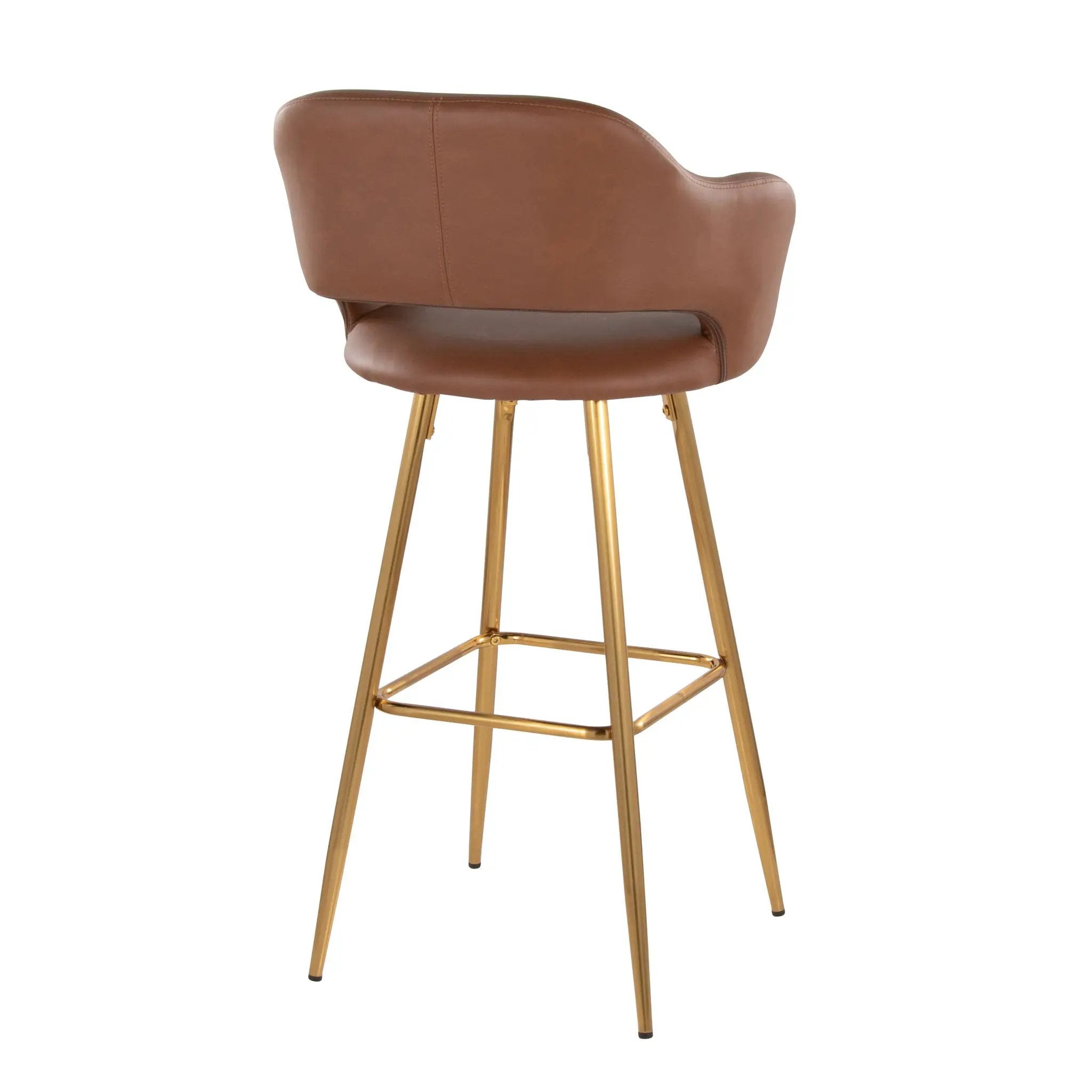 Margarite - Contemporary Fixed Height Barstool With Footrest (Set of 2) With Square by Unique Piece Furniture