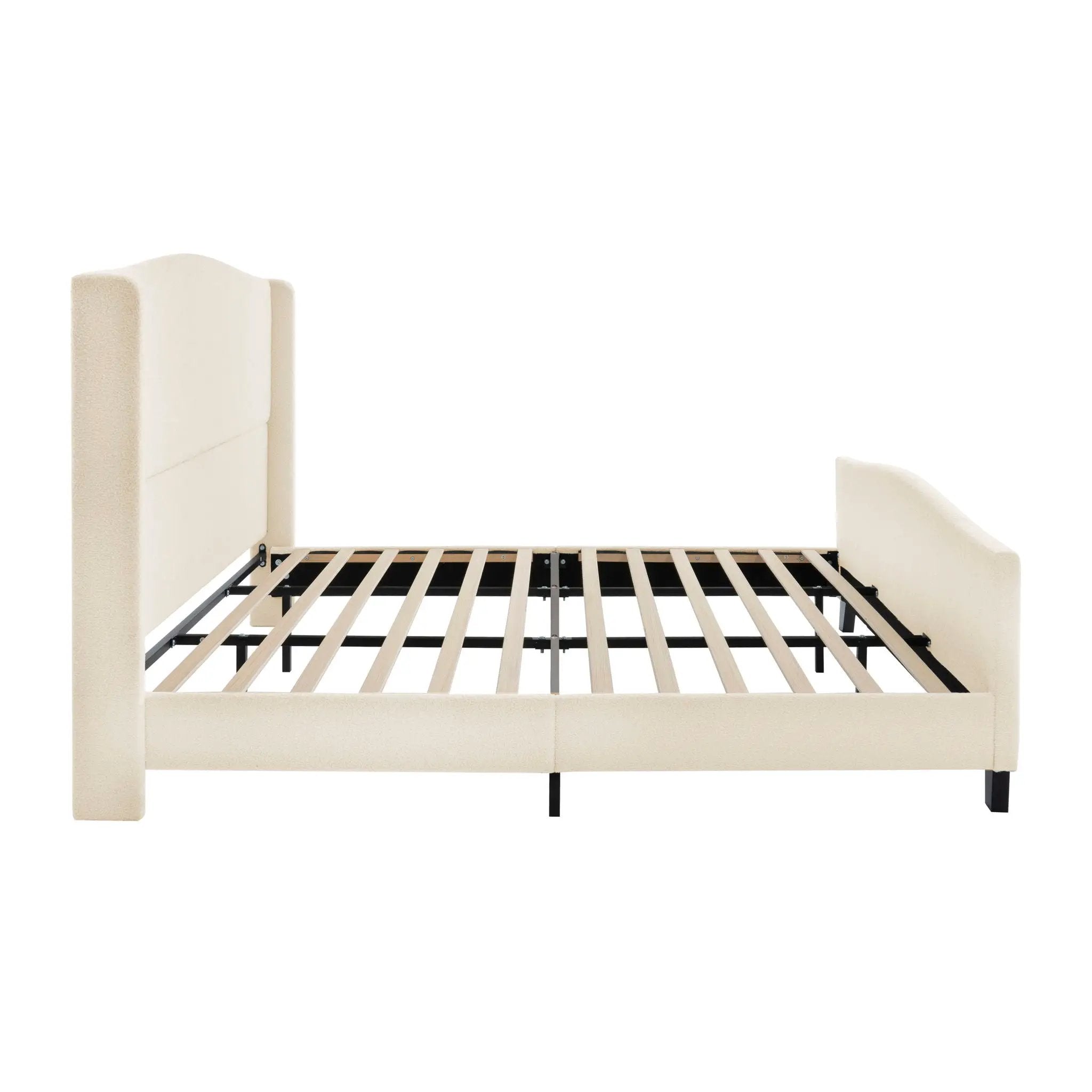 Platform Bed Frame With Tall Headboard And High Footboard by HouseOfZazla