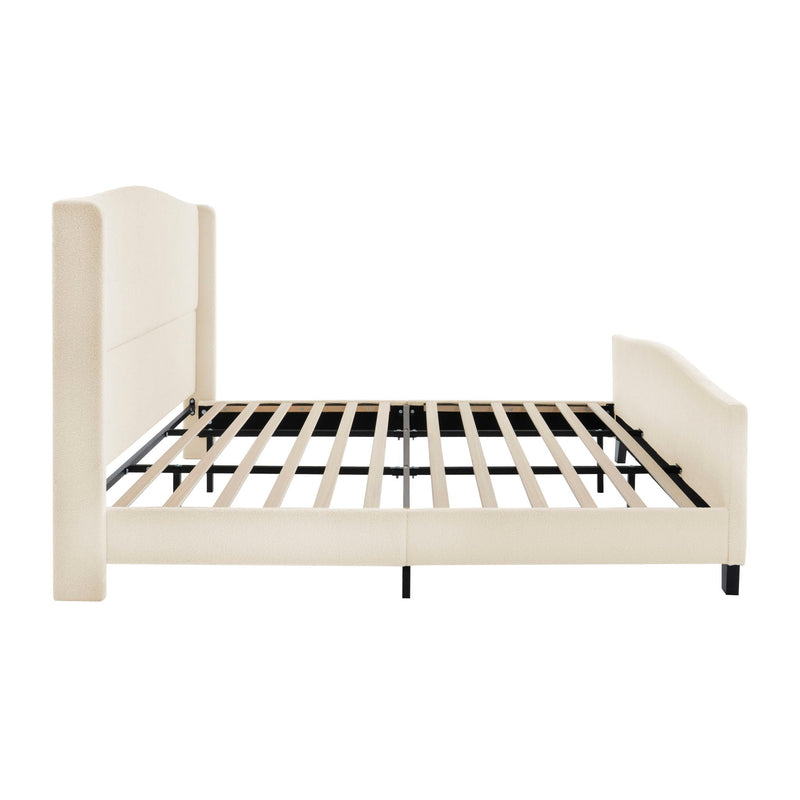 Platform Bed Frame With Tall Headboard And High Footboard by HouseOfZazla