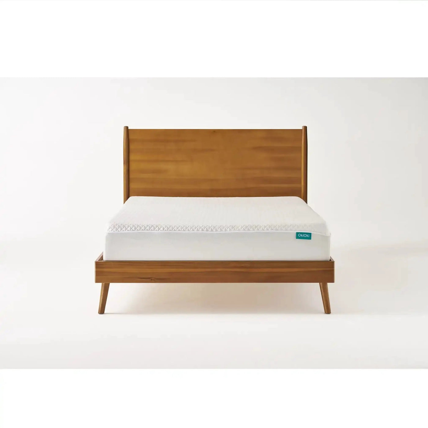 Okioki Mid-Century Wood Bed by HouseOfZazla