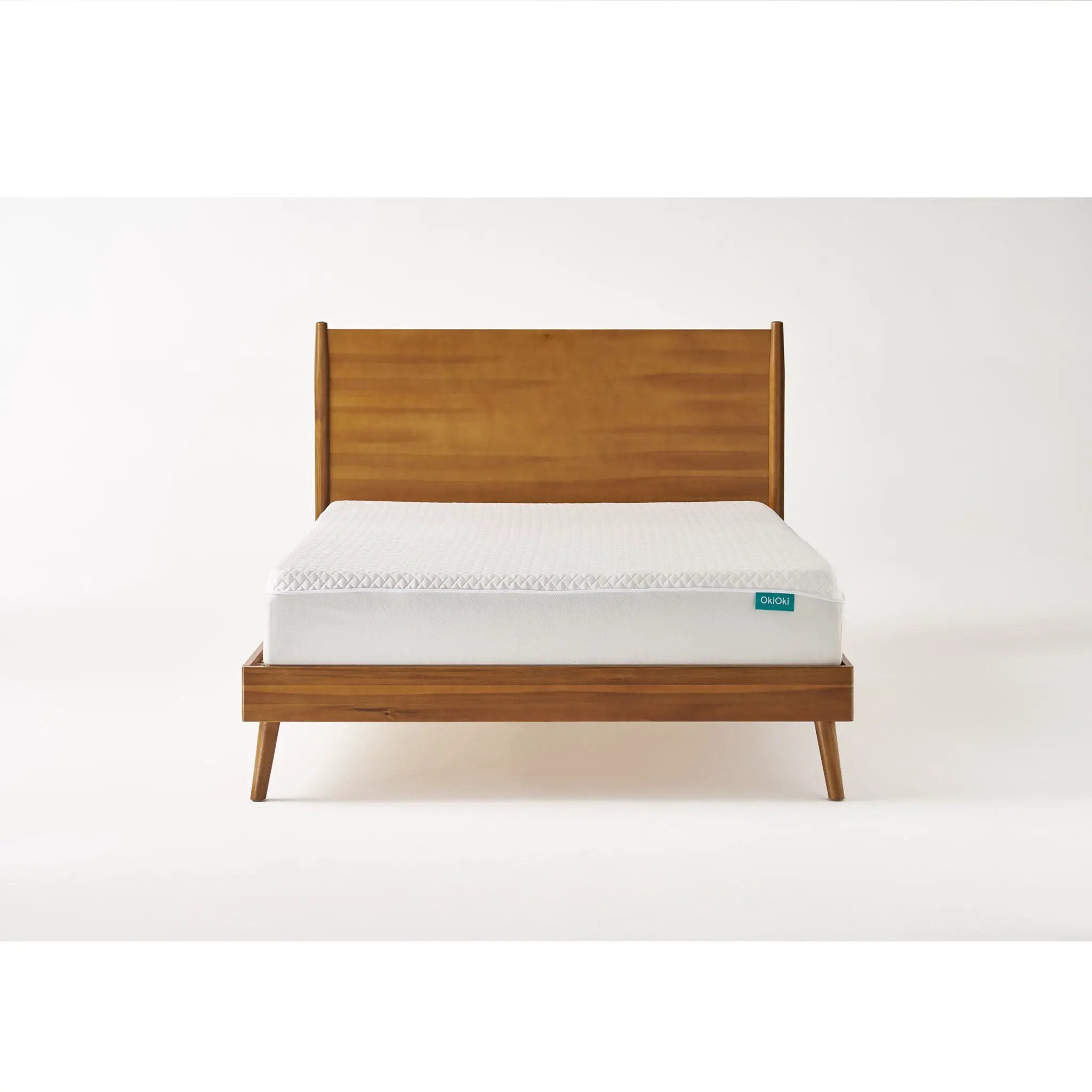 Okioki Mid-Century Wood Bed by HouseOfZazla