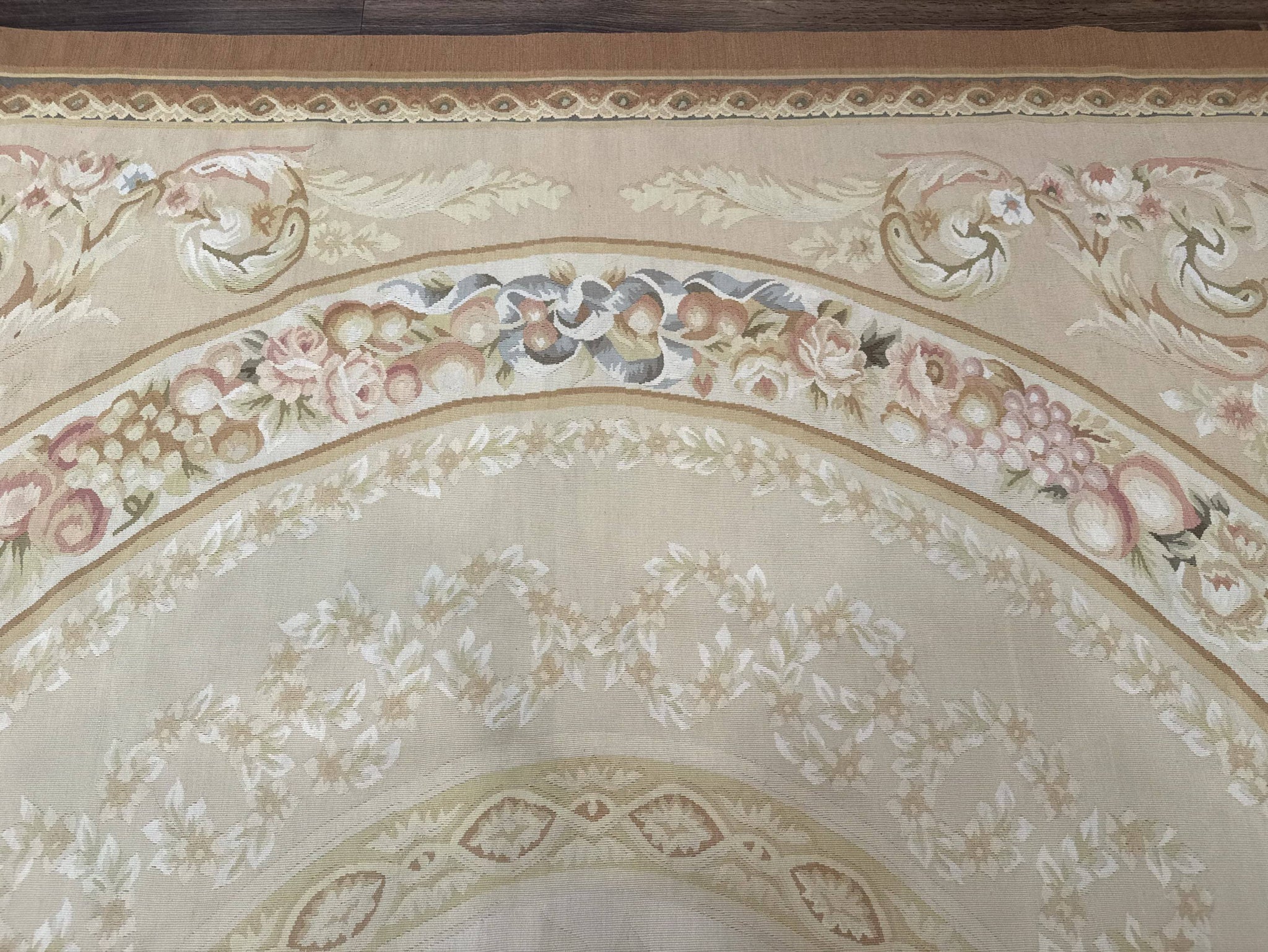 Aubusson Rug 9x12, French European Design, Floral, Elegant by Jewel Rugs