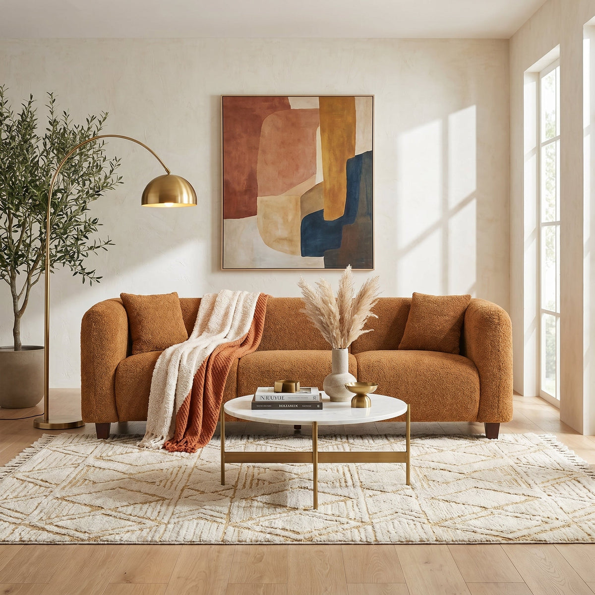Modern 87 Inch Upholstered Chenille Sofa with Sturdy Frame - Multiple Colors, photo 4 of 6