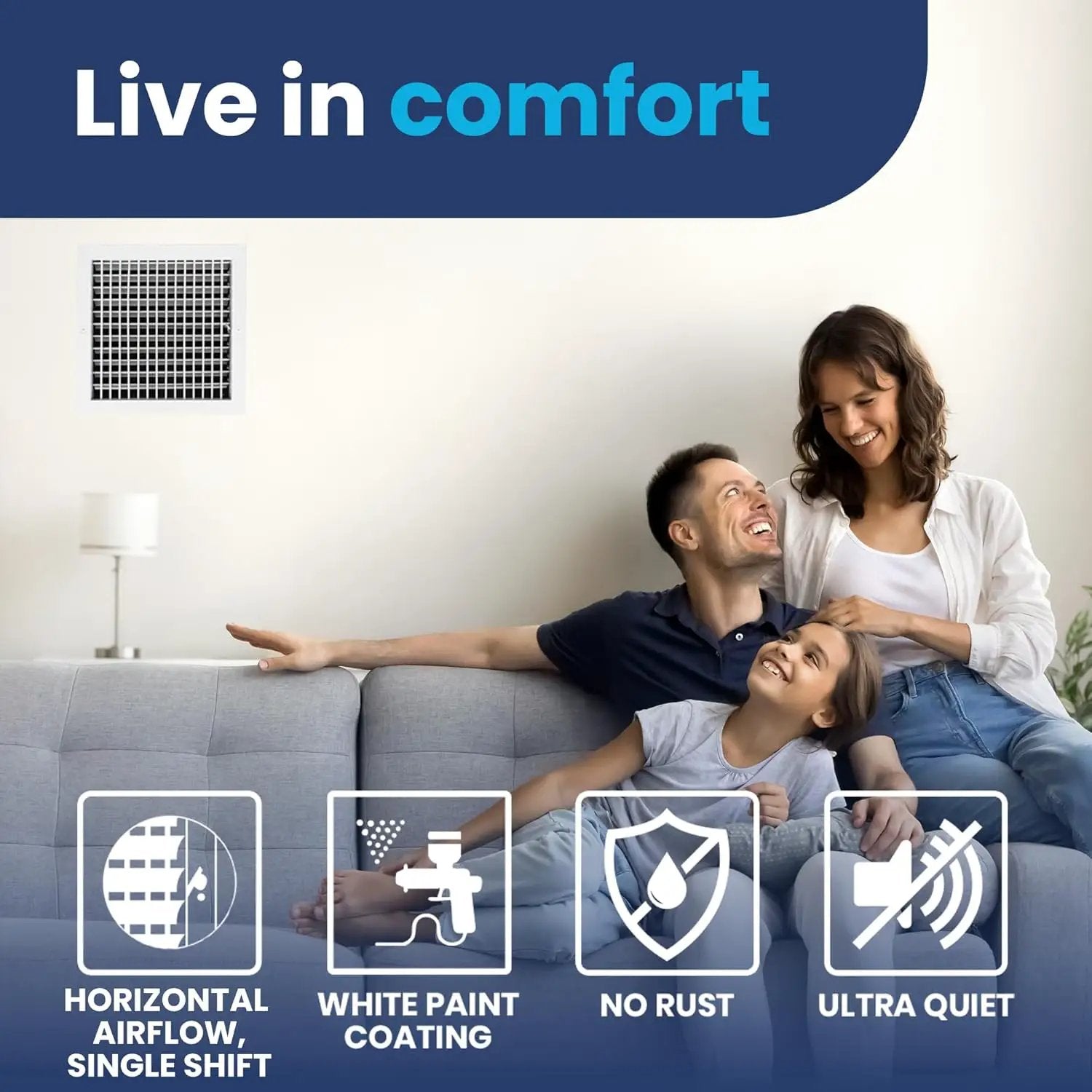 AC Register Vent Cover 12X12 inch - Box of 10 by HouseOfZazla