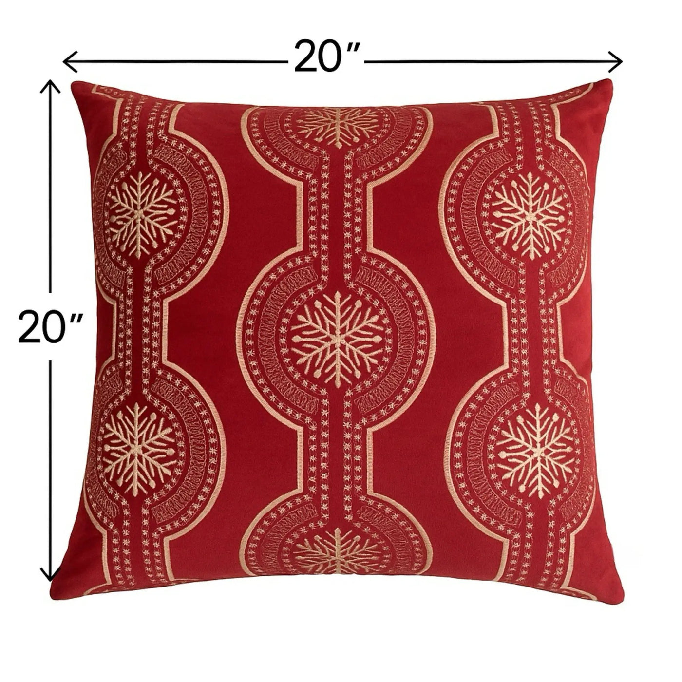 Holiday Throw Pillow With Snowflake Embroidery by HouseOfZazla