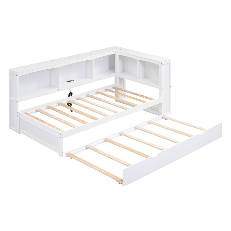 Daybed With Trundle, Storage Cabinets, USB Ports by HouseOfZazla