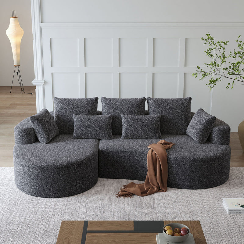Curved Oversized Sectional Sofa With Extra Deep Seat by HouseOfZazla