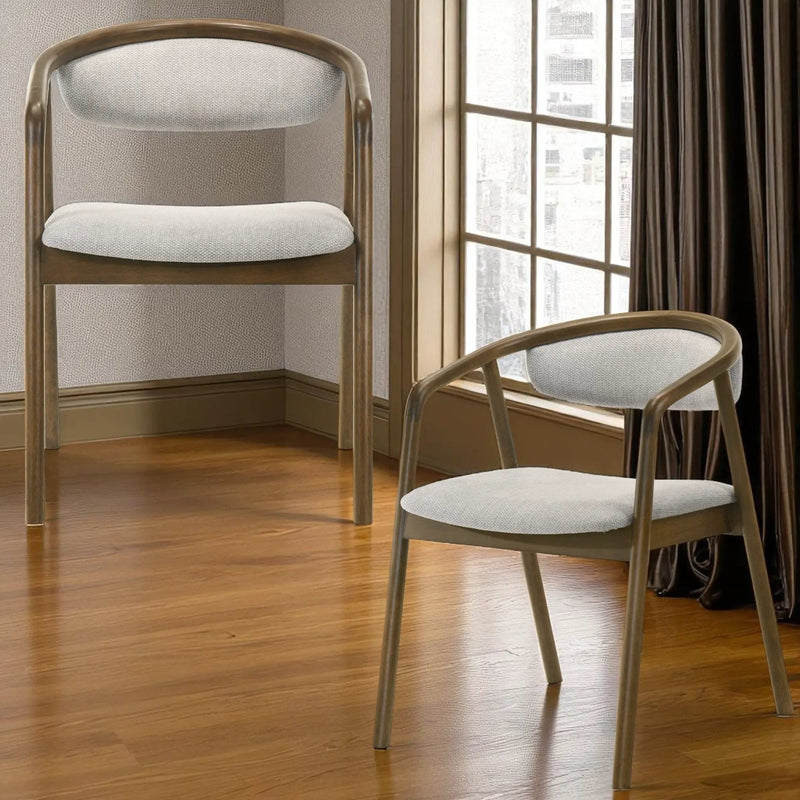 Delina - Side Chair - Gray / Walnut by HouseOfZazla