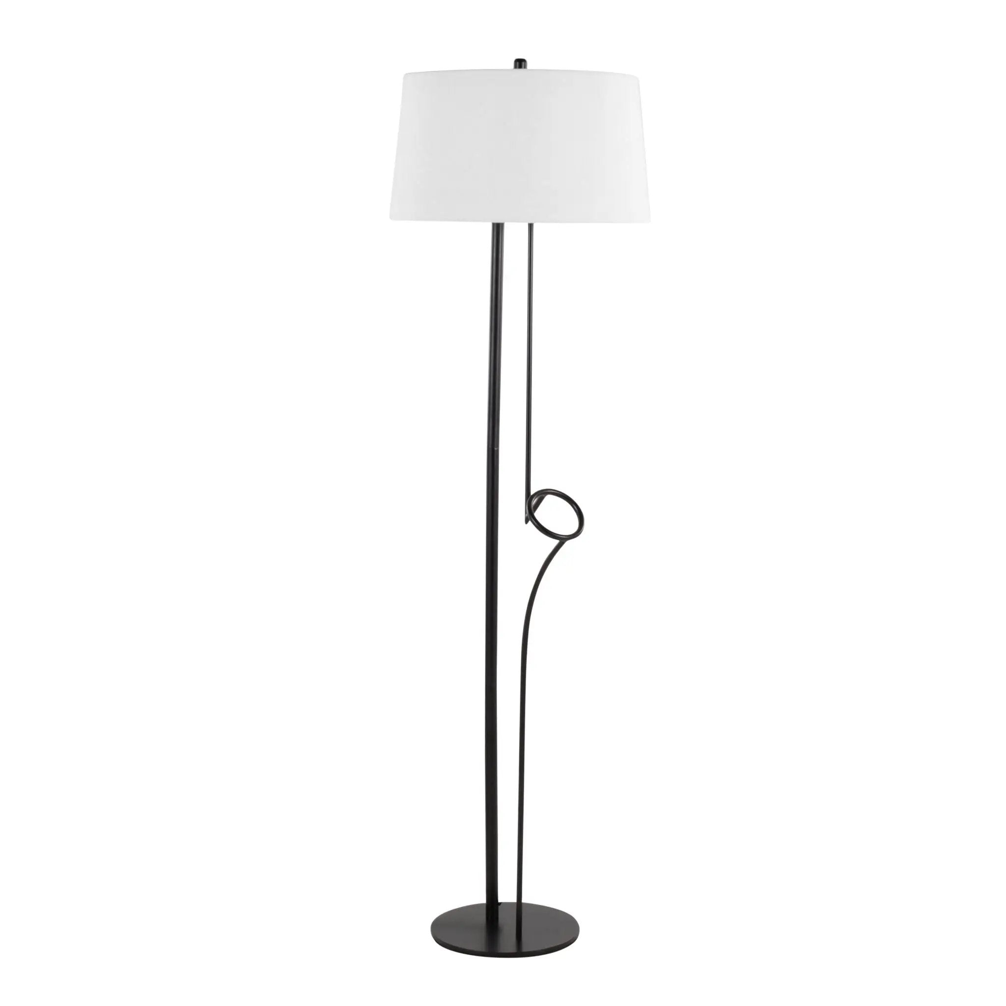 Shadow Contemporary Floor Lamp - Black / White by HouseOfZazla