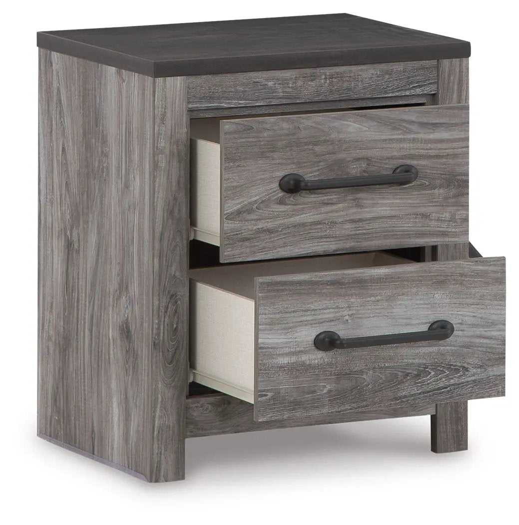 Bronyan - Two Drawer Night Stand - Dark Gray by Unique Piece Furniture